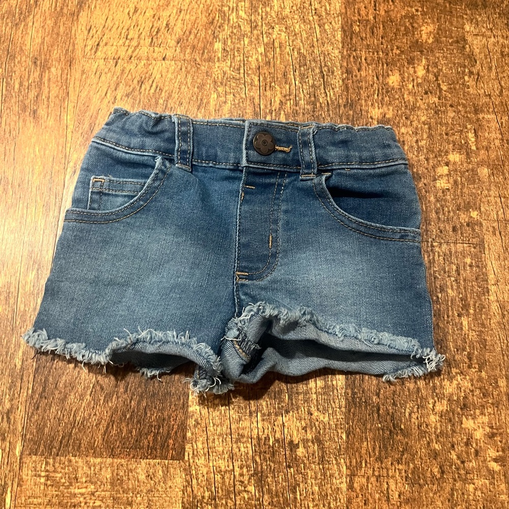 Girls 3t Fringe Jean Shorts